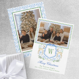 Foto für das erste Rentier-Wappen der Aquarellfarb Feiertagskarte