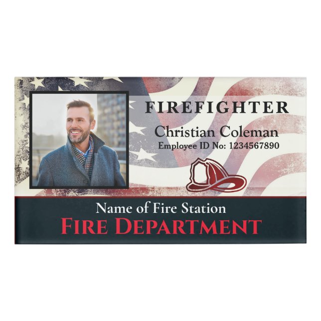 Foto für das Logo-Bar für benutzerdefinierte Name- Namenschild (Vorderseite)