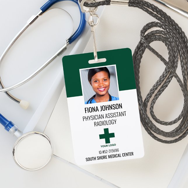 Foto für das Logo für personalisierte medizinische Ausweis (Personalized Medical Employee Logo Photo ID Badge)