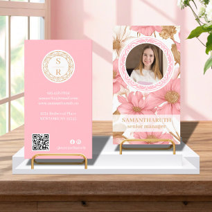 Foto für das Logo "Luxury Floral Botanical Monogra Visitenkarte