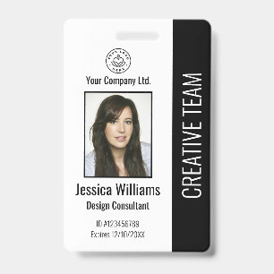 Foto für das moderne Firmenlogo Schwarze Mitarbeit Ausweis