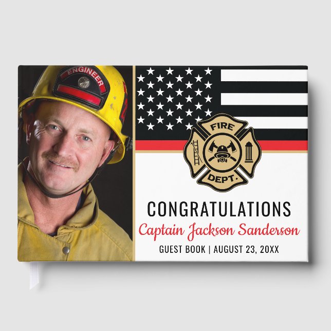 Foto für das Thin Red Line-Flag für Feuerwehrleute Gästebuch (Vorderseite)