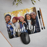 Foto für das Überlagern von Familienskripten Mousepad<br><div class="desc">Mit diesem niedlichen Foto-Mousepad können Sie Ihren Familienurlaub,  Ihren Urlaub oder einen besonderen Augenblick genießen. Fügen Sie Ihr Lieblings-Horizontal- / Landschaftsorientiertes Foto mit "Familie" überlagert in weißem handgeschriebenem Stil moderne Kalligraphie Schrift.</div>