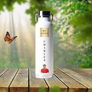 Foto für das weiße Firmenlogo Trinkflasche