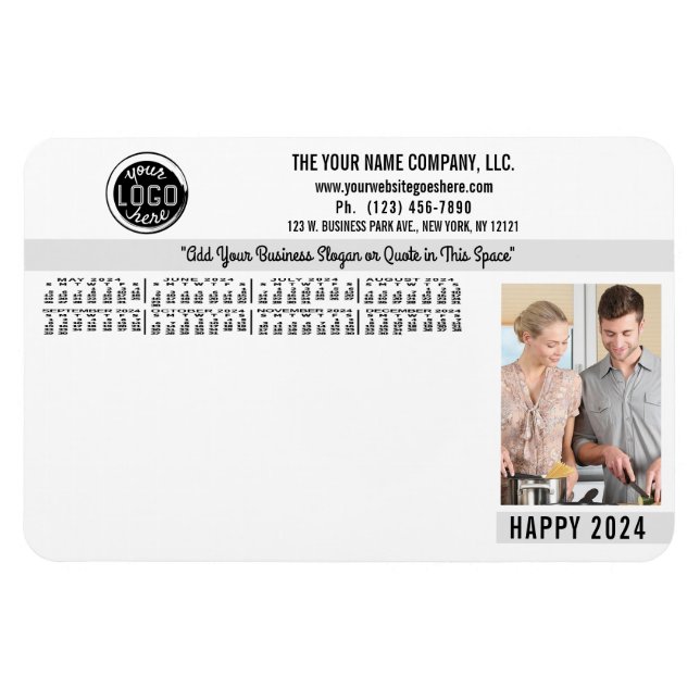 Foto für den benutzerdefinierten Firmennamen 2024  Magnet (Horizontal)