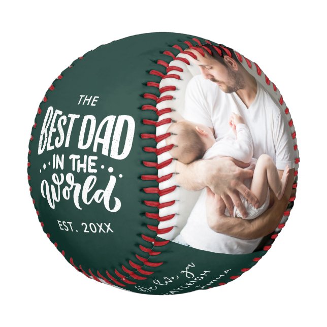 Foto für den besten Vater Baseball (Schrägansicht)