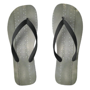 Foto für den industriellen Silbermetalleffekt Flip Flops