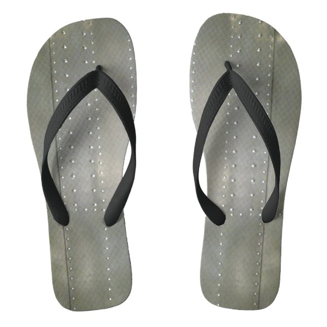 Foto für den industriellen Silbermetalleffekt Flip Flops (Fußbett)