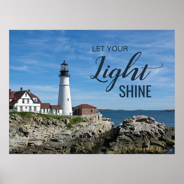 Foto für den Leuchtturm "Light Shine Maine Lightho Poster (Vorne)