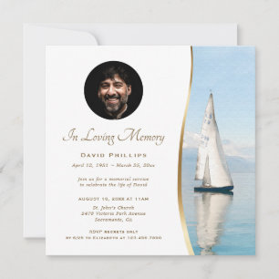 Foto für den Nautical Gold Memorial Einladung