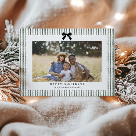 Foto für den Preppy Bow Pine Strip Feiertagskarte