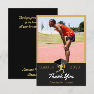 Foto für den Track-Läufer Dankeskarte