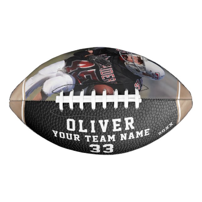 Foto für die Beige-Players-Nummer aus schwarzem Le Football (Vorderseite)