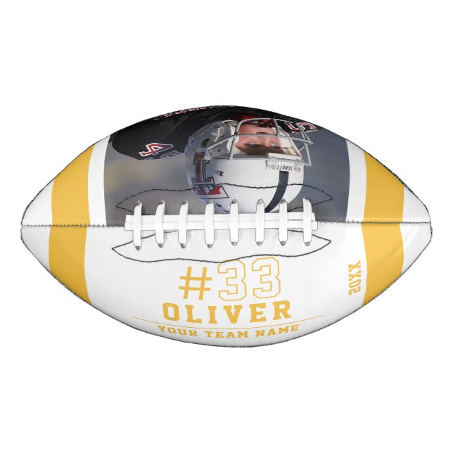 Foto für die benutzerdefinierten Gelben Spielernam Football (Vorderseite)