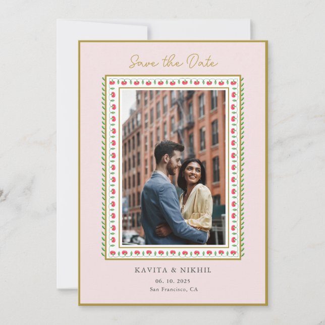 Foto für die Blume von Aquarellen Save the Date (Vorderseite)