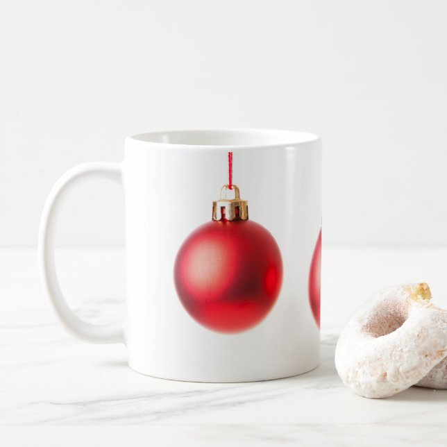 Foto für die Dekoration der Weihnachtsbälle Kaffeetasse (Mit Donut)