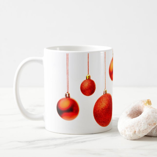 Foto für die Dekoration der Weihnachtsbälle Kaffeetasse (Mit Donut)