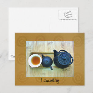 Foto für die Einstellung von Text-Stillstand-Tee Postkarte