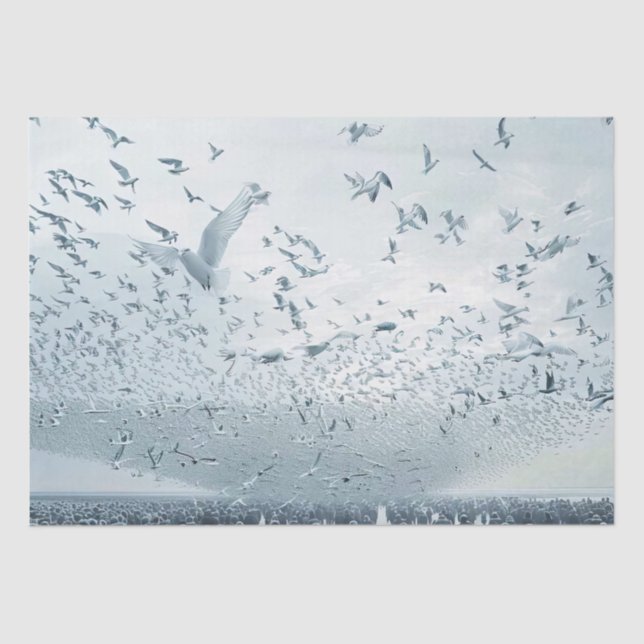 Foto für die Friedenstruppe am Strand Seidenpapier (Vorderseite)