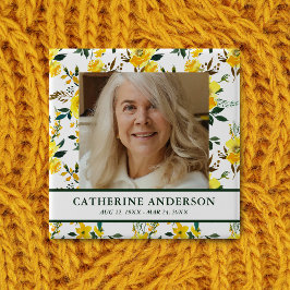 Foto für die Gedenkfeier für die gelbe Flora Button