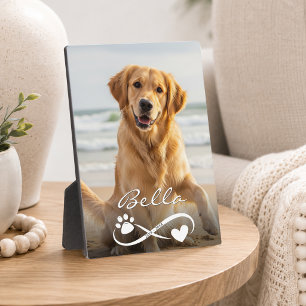 Foto für die Hunde Paw Herz Unendlichkeit Beibehal Fotoplatte