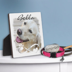 Foto für die Hunde Paw Herz Unendlichkeit Beibehal Fotoplatte