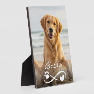 Foto für die Hunde Paw Herz Unendlichkeit Beibehal Fotoplatte