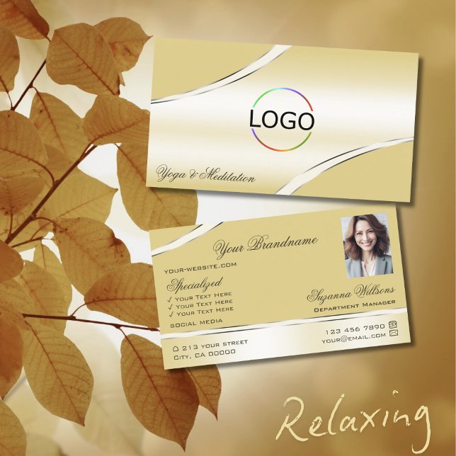 Foto für die Logokombination aus hochwertigem Beig Visitenkarte (Von Creator hochgeladen)