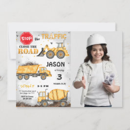 Foto für die schwarz-gelbe Bauweise Einladung