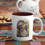 Foto für die SkriptVerlobung besser gemeinsam Zweifarbige Tasse<br><div class="desc">Script Verlobung Foto besser Gemeinsam Custom Zwei-Tone-Kaffee-Tasse. Perfekt als Geburtstag,  Valentinstag oder Save the Date als Schwanz</div>