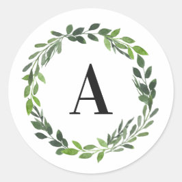 Foto für die Wasserfarben, initial / Monogramm Runder Aufkleber