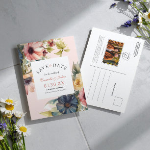 Foto für die Wildblume Floral Save the Date Postkarte