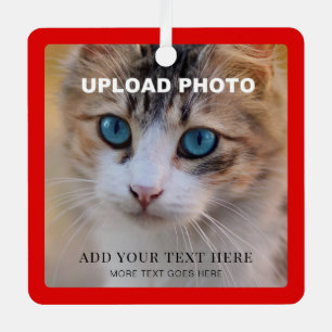 Foto für Dog Pet hochladen Doppelseitlicher Design Ornament Aus Metall