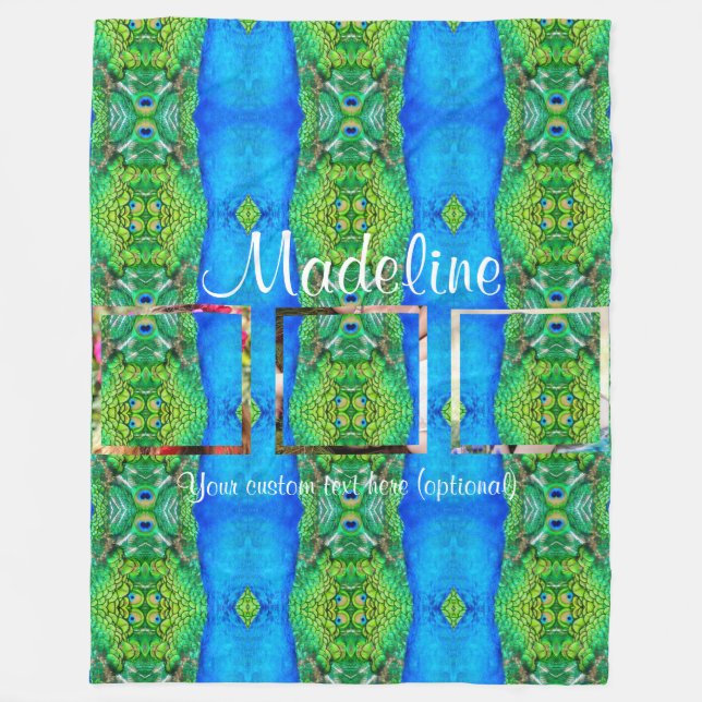 Foto für ein benutzerdefiniertes Textvorlagensiche Fleecedecke (Vorderseite)