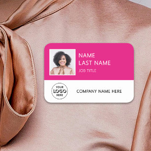Foto für einfache Firmenlogos - Rosa Farbe für Mit Namensschild