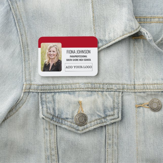 Foto für einfache Mitarbeiter Namensschild (Beispiel)