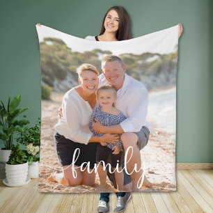 Foto für Familienkalligrafie Fleecedecke