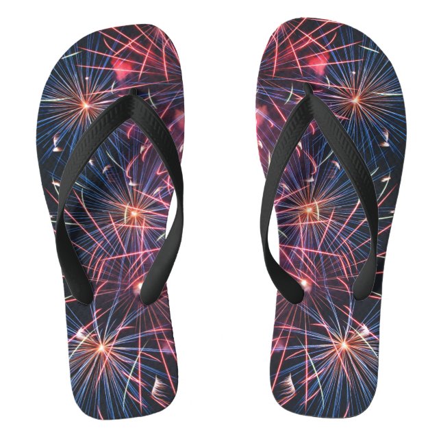 Foto für farbenfrohe Feuerwerke Flip Flops (Fußbett)