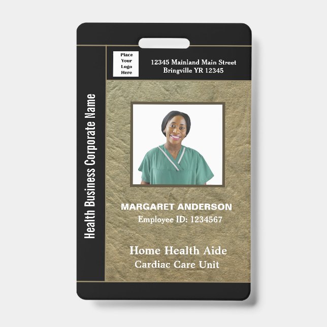 Foto für Firmenmitarbeiter Logo Ausweis (Vorderseite)