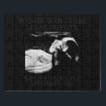 Foto für geheime Meldung Puzzle<br><div class="desc">Ein größtenteils solides schwarzes Schwangere-Keepake-Puzzle wird eine geheime Botschaft für die zukünftigen Großeltern und Familien verraten, weil es schwieriger zu lesen sein soll, bis es meistens zusammengebaut ist. Sie können Ihr eigenes Sonogramm-Foto hochladen oder das angezeigte behalten. Klicken Sie auf 'Weitere Anpassung', um die Farben anzupassen, wenn Sie eine Geschlechterkennung...</div>
