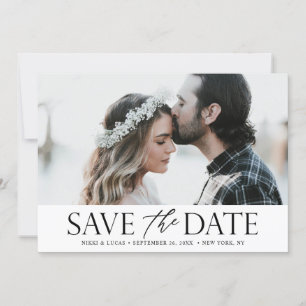 Foto für gemischte Typografie in Schwarzweiß Save The Date