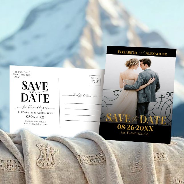 Foto für Goldfolie Save the Date Postkarte (Von Creator hochgeladen)