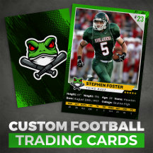 Foto für Green & Black Football Trading Card Playe
