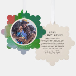 Foto für grün und rot gestrichene Rahmen Ornament Karte