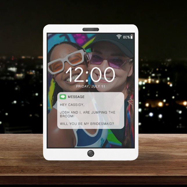Foto für Handy-Feststellbildschirm (Cell Phone Lock Screen Photo Bridesmaid Proposal
)