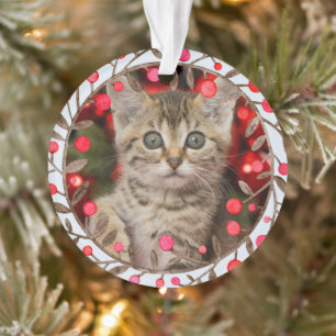 Foto für Haustiere + Jahr und Wasserfarben Rentier Ornament