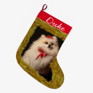 Foto für Haustiere/ Name Kleiner Strumpf für Weihn Großer Weihnachtsstrumpf