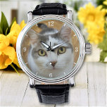 Foto für Haustiere Personalisiert Armbanduhr<br><div class="desc">Laden Sie ein Foto hoch und erstellen Sie einfach Ihre personalisierte Uhr. Sie können dieses Design auf anderen Zazzle-Produkten übertragen und an die meisten Zazzle-Produkte anpassen. Sie können auch auf die CUSTOMIZE FURTHER klicken, um eine Textzeile hinzuzufügen. Standard Studio Designs werden in hochauflösender Vektorgrafik für einen beruflichen Druck hergestellt. Vielen...</div>