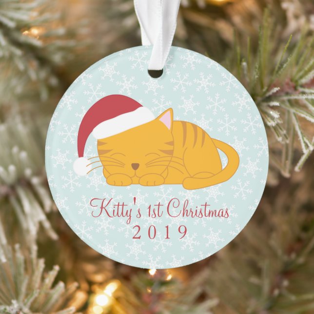 Foto für Haustiere - Personalisierte Orange Tabby  Ornament (Baum)