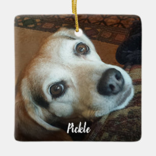Foto für Haustiere und Name 2 Weihnachtsfeiertage Keramikornament